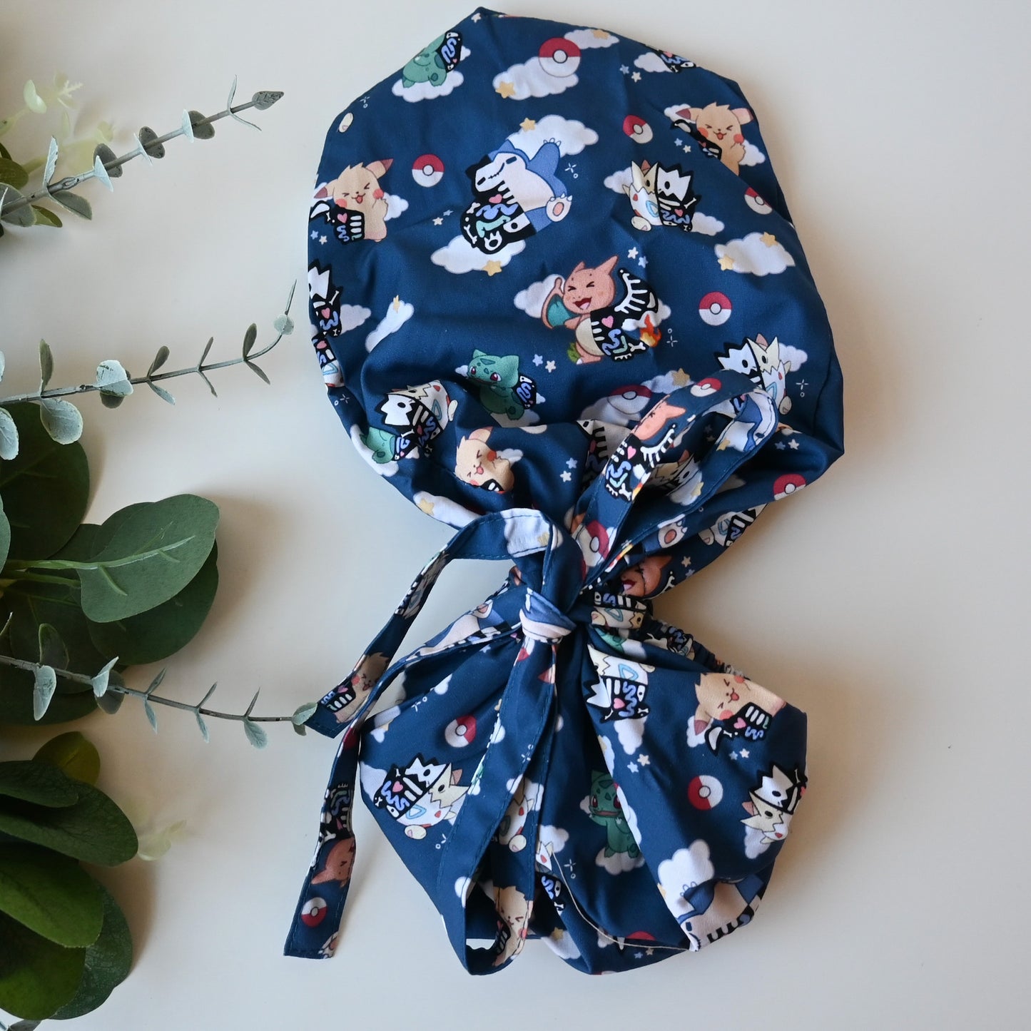 POKEMON - ANATOMY THEMED SATIN LINED PONYTAIL SCRUB CAP