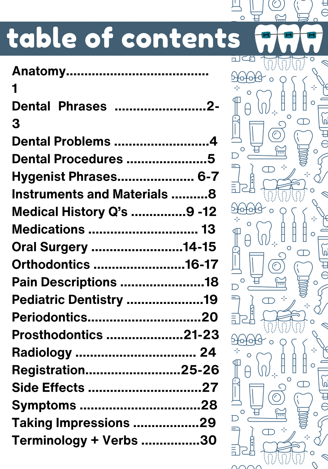 DENTAL MEDICAL SPANISH POCKETBOOK