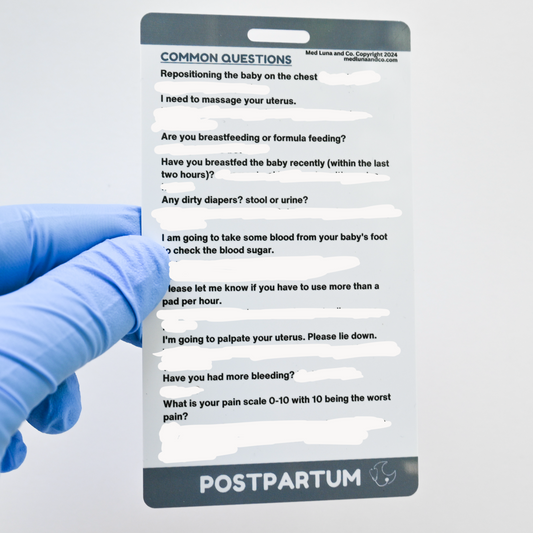 POSTPARTUM MEDICAL SPANISH BADGE