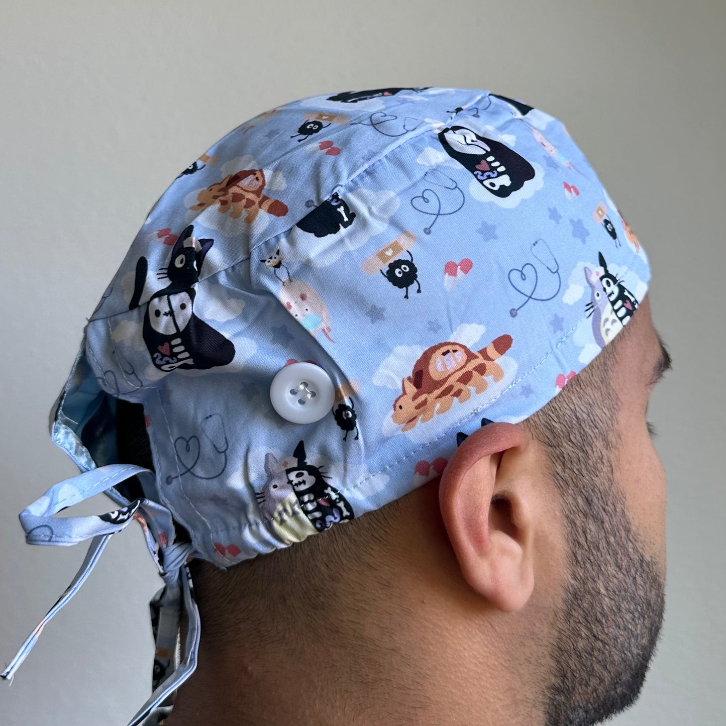 STUDIO GHIBLI - ANATOMY THEMED CHARACTERS SATIN LINED REGULAR SCRUB CAP