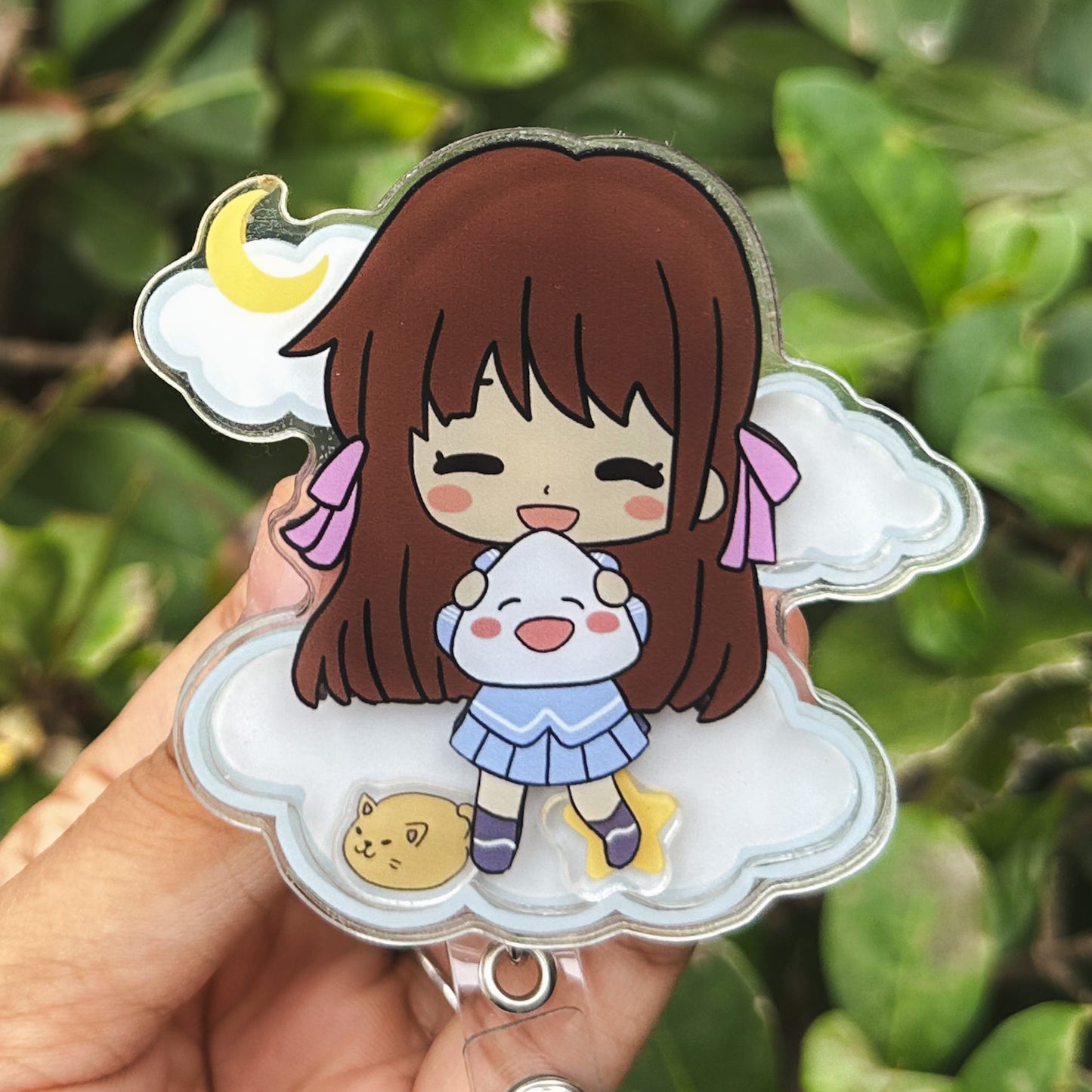 FRUITS BASKET - TOHRU THEMED ACRYLIC SHAKER BADGE REEL