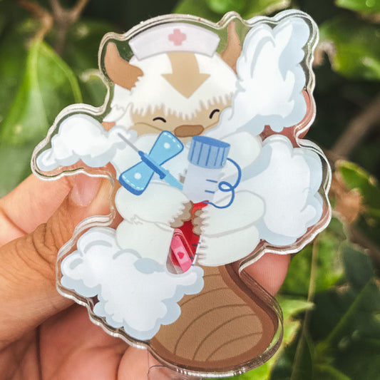 ATLA - APPA WITH TUBE MEDICAL THEMED ACRYLIC SHAKER BADGE REEL