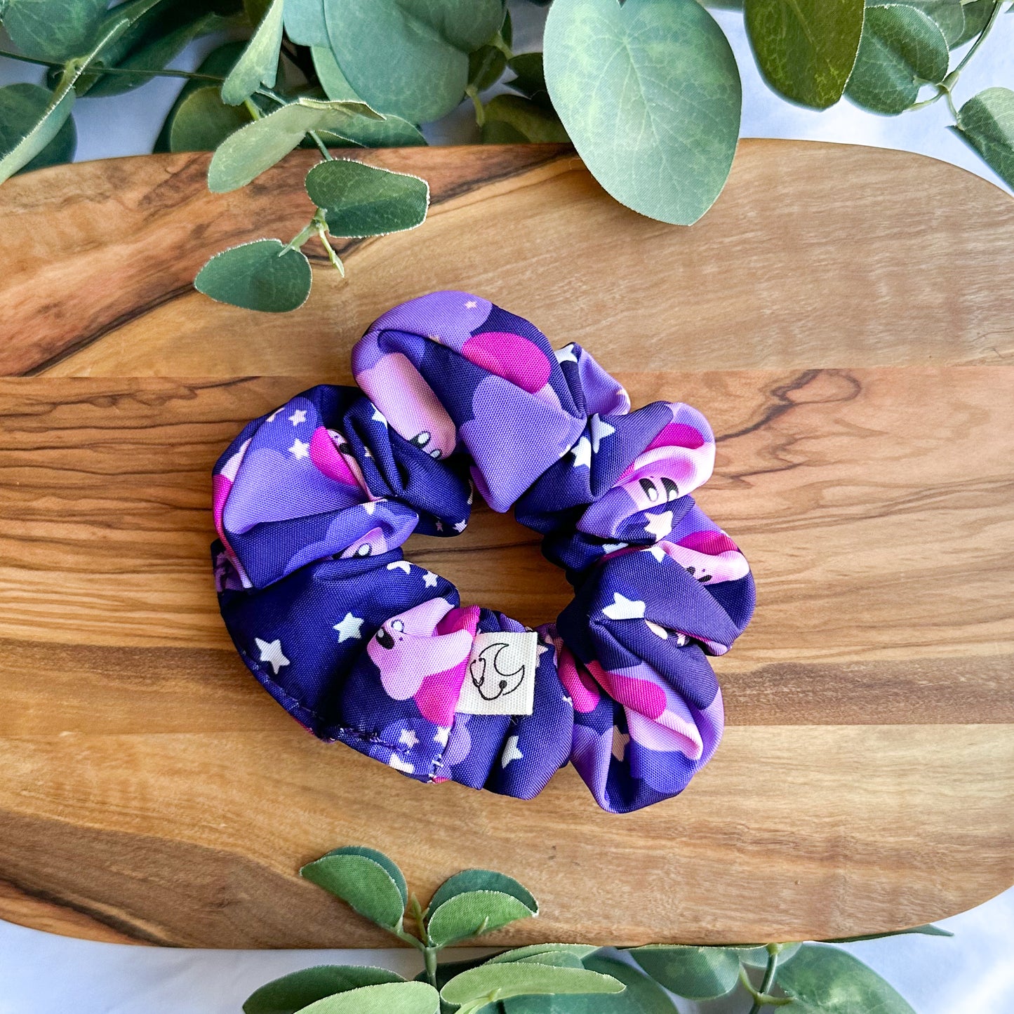 KIRBY - PURPLE KIRBY WITH STARS SCRUNCHIE